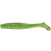 Shad Hide Up Stagger Original 3.5", 111 Chart Green Gold Flake, 9cm, 8buc/pac