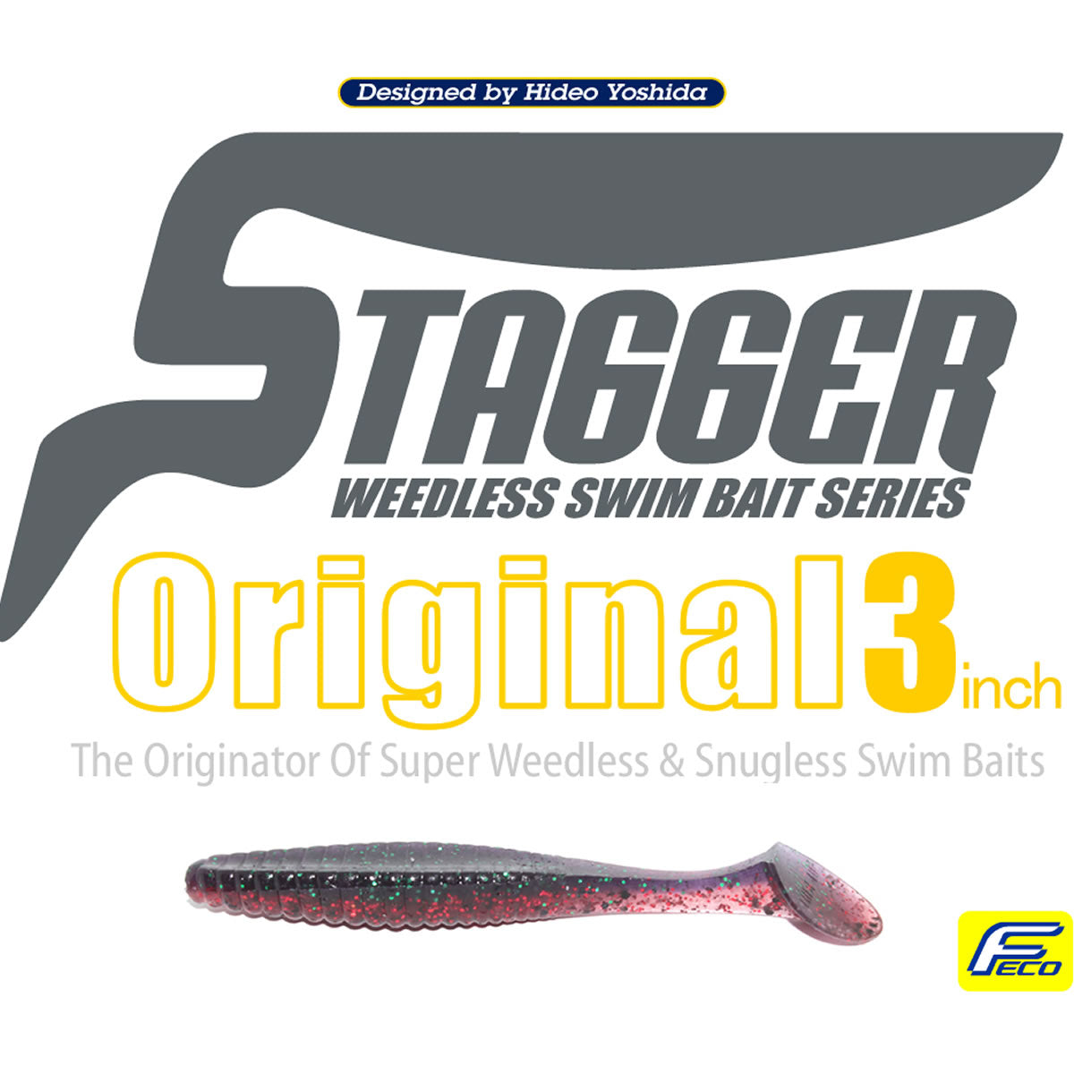 Shad Hide Up Stagger Original 3", 108 Ayu, 7.6cm, 4.5g, 10buc/pac