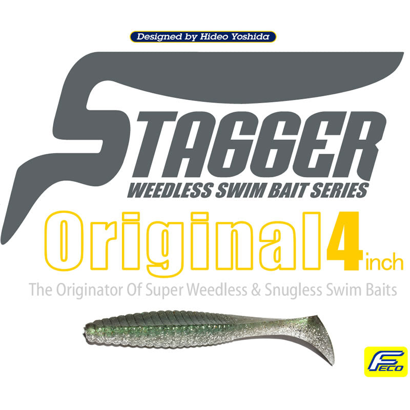 Shad Hide Up Stagger Original 4", 111 Chart Green Gold Flake, 10.2cm, 10g, 8buc/pac