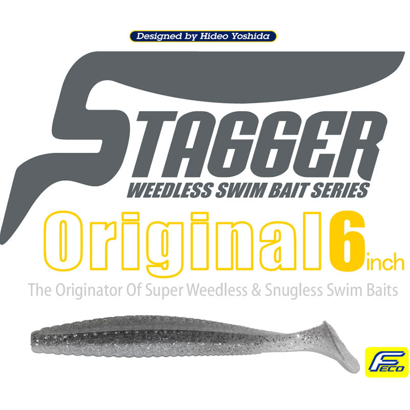 Shad Hide Up Stagger Original 6", 141 Natural Green Blue, 15.2cm, 5buc/pac