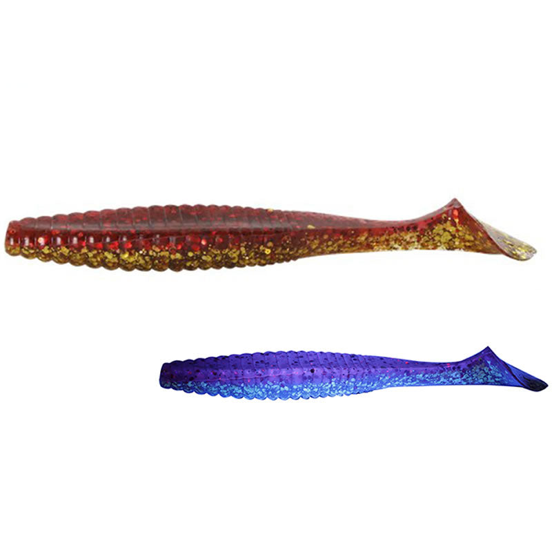 Shad Hide Up Stagger Original Salt 3.5", SN-14 UV Akakin, 9cm, 8buc/pac