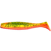 Shad Hide Up Stagger Original Salt 4", S-06 Chart Orange Black Flake, 10.2cm, 10g, 8buc/pac