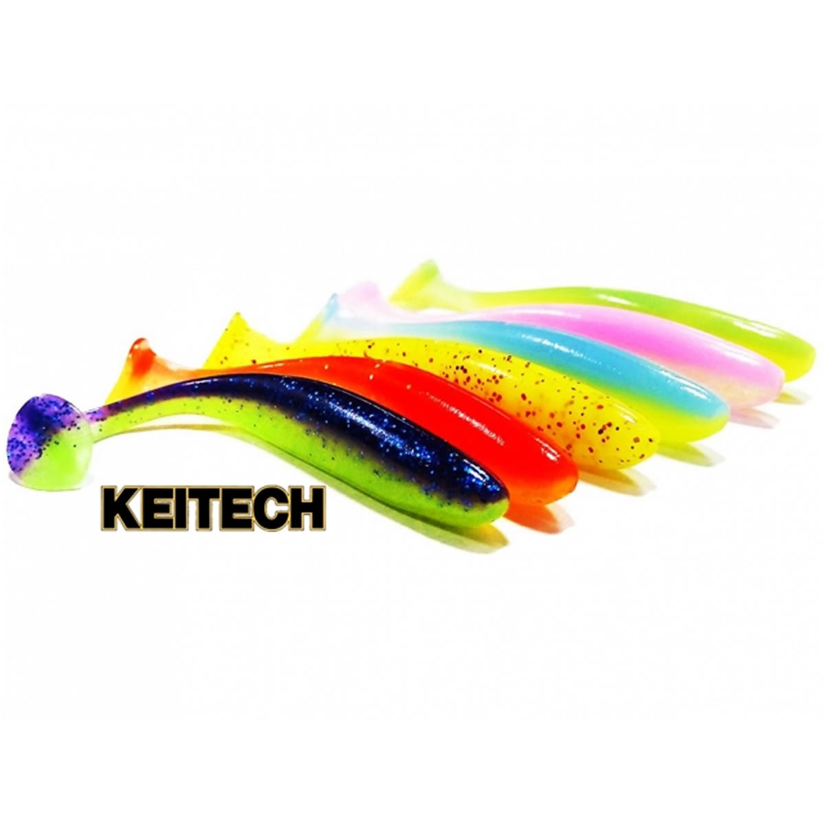 Shad Keitech Easy Shiner, Green Pumpkin  414, 8.9cm, 7buc/pac 
