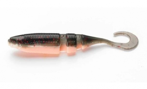 Shad Lake Fork Sickle Tail Baby Shad 5.6cm inch.Black Pink 15buc/plic