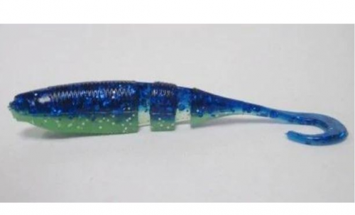 Shad Lake Fork Sickle Tail Baby Shad 5.6cm inch.Blue Grass 15buc/plic