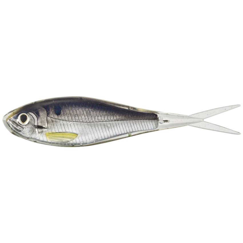 Shad Live Target Skip Shad Soft Jerkbait, Silver / Smoke, 9cm, 4buc/pac