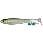 Shad Live Target Slow Roll Shiner Paddle Tail, Silver / Green, 12.5cm, 4buc/pac