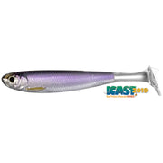 Shad Live Target Slow Roll Shiner Paddle Tail, Silver / Purple, 12.5cm, 4buc/pac