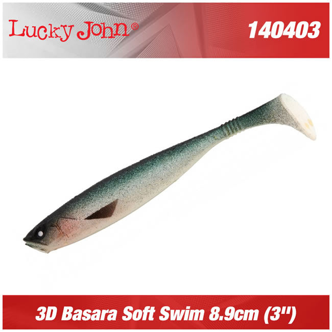 Shad Lucky John 3D Basara Soft Swim 3.5inch 8.9cm PG06  6 buc/plic