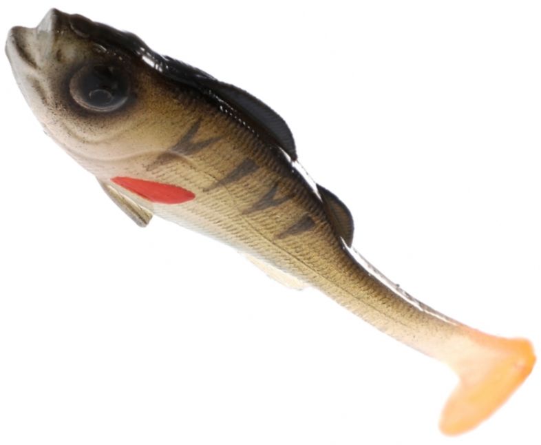 Shad Mikado Real Fish, Culoare Natural Perch, 8cm, 4buc/pac