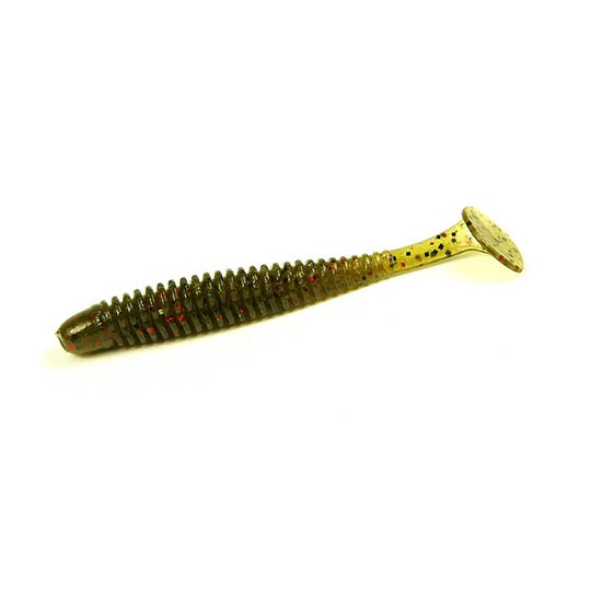Shad Noike Ninja 3inch 7.6cm 102 Green Pumpkin Red