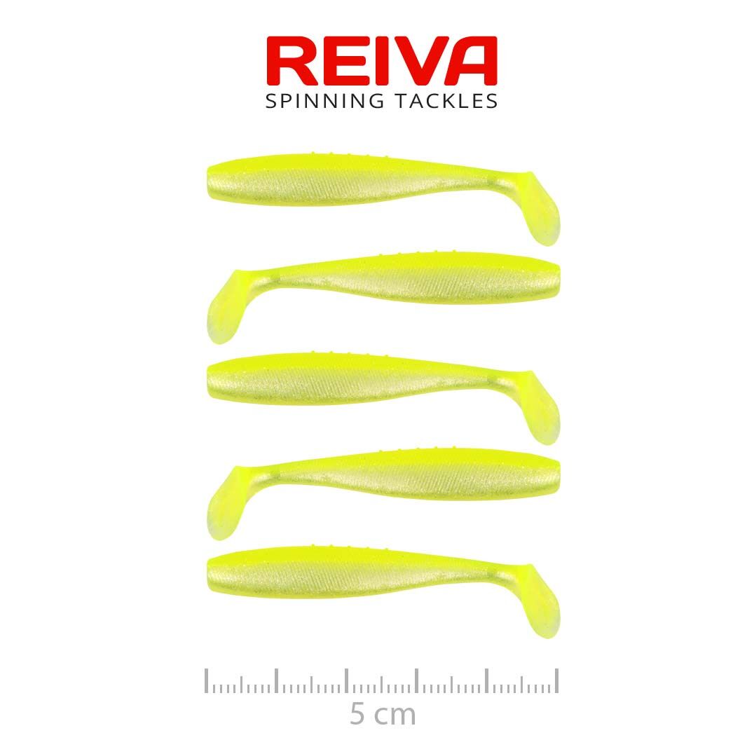 Shad REIVA Flat Minnow, Flash Lemonade, 5cm, 1.30g, 5buc/pac