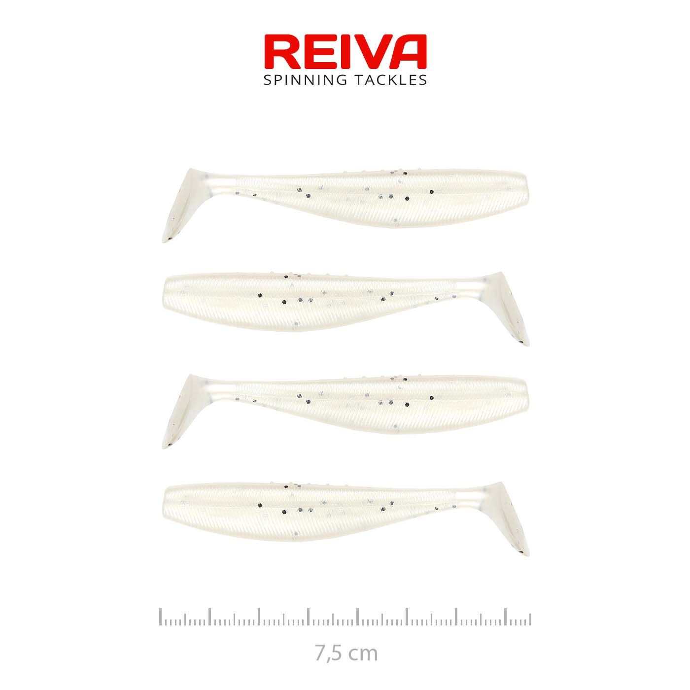 Shad REIVA Flat Minnow Pearl Dot 4buc/pac