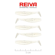 Shad REIVA Flat Minnow, Pearl White, 5cm, 1.30g, 5buc/pac
