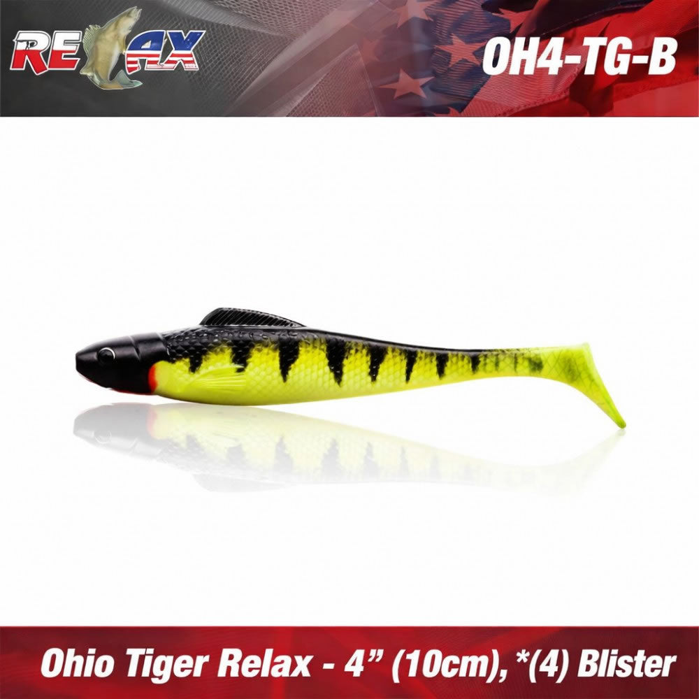 Shad RELAX Ohio Tiger, 10cm, Cod culoare: 053, 4buc/pac