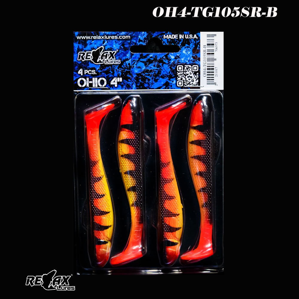 Shad RELAX Ohio Tiger, 10cm, Cod culoare: 105, 4buc/pac