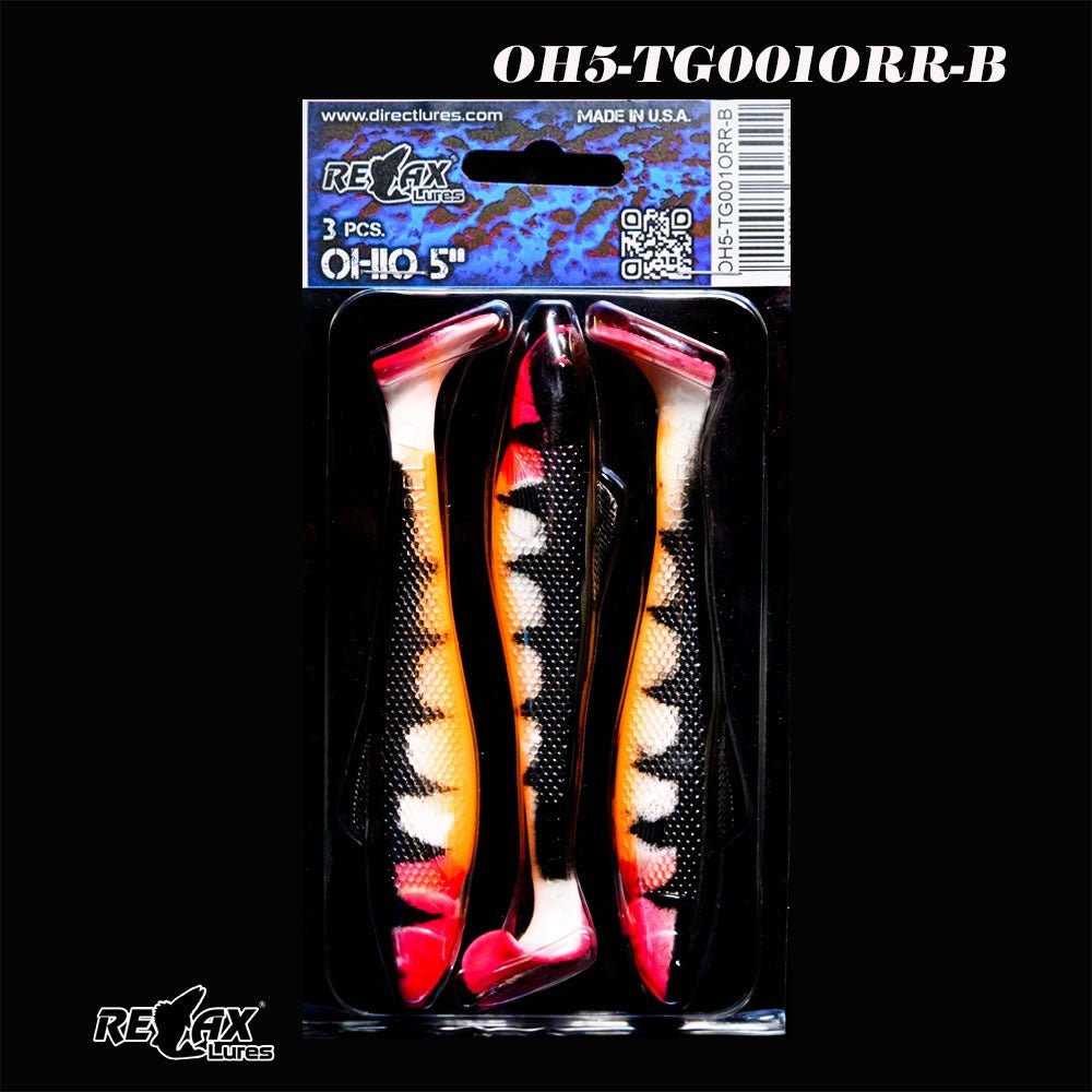 Shad RELAX Ohio Tiger, 12.5cm, Cod culoare: 001, 3buc/pac
