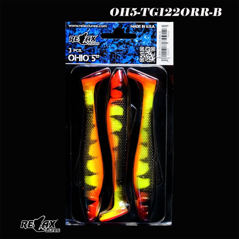 Shad RELAX Ohio Tiger, 12.5cm, Cod culoare: 122, 3buc/pac