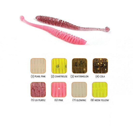 Shad Rapture Evoke Worm 10cm 8buc/plic Neon Yellow