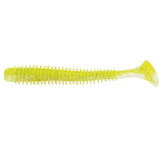 Shad Rapture Ribbed Slim Shady 7.5 Cm Chartreuse Ghost 12 Buc