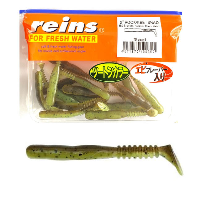  Shad Reins Rockvibe, Green Pumpkin Chart Melon, 5cm, 16buc/plic