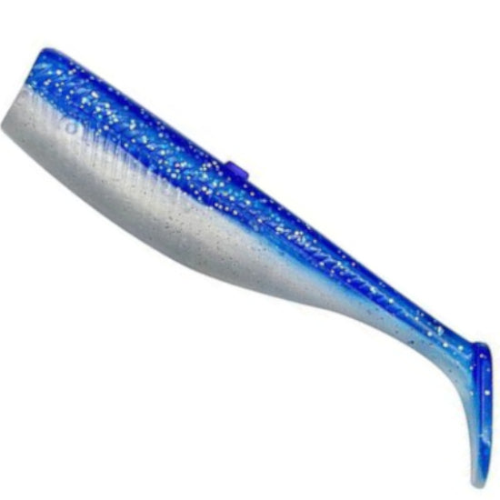 Shad SAVAGE GEAR Minnow Tail, Blue Pearl Silver, 8cm, 6g,  5buc/pac
