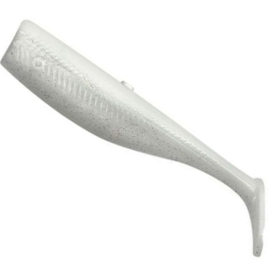 Shad SAVAGE GEAR Minnow Tail, White Pearl Silver, 10cm, 10g,  5buc/pac