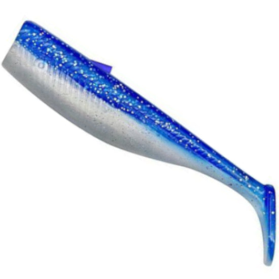 Shad SAVAGE GEAR Minnow Weedless Tail, Blue Pearl Silver, 10cm, 10g,  5buc/pac