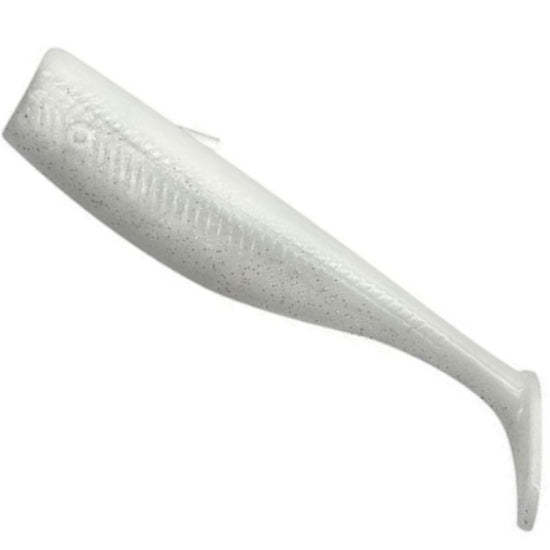 Shad SAVAGE GEAR Minnow Weedless Tail, White Pearl Silver, 8cm, 6g,  5buc/pac