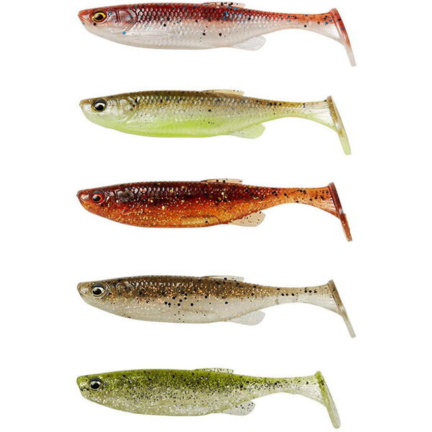 Shad Savage Gear Fat Minnow T-Tail, Clear Water Mix, 7.5cm, 5g, 5buc/pac