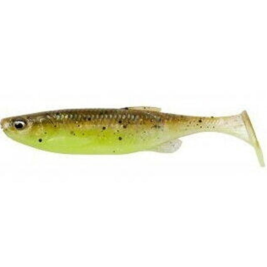 Shad Savage Gear Fat Minnow T-Tail, Green Pearl Yellow, 13cm, 20g, 5buc/pac