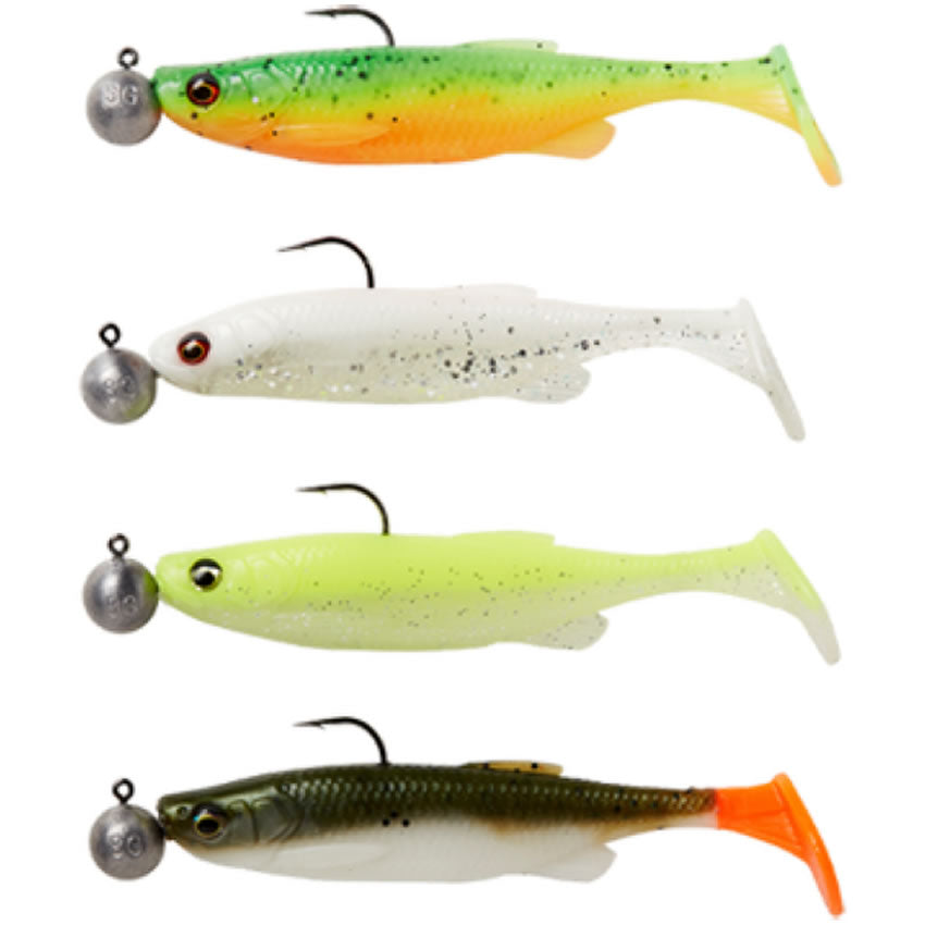 Shad Savage Gear Fat Minnow Tail RTF Sinking, Darkwater Mix, 9cm, 7g, 4buc/pac