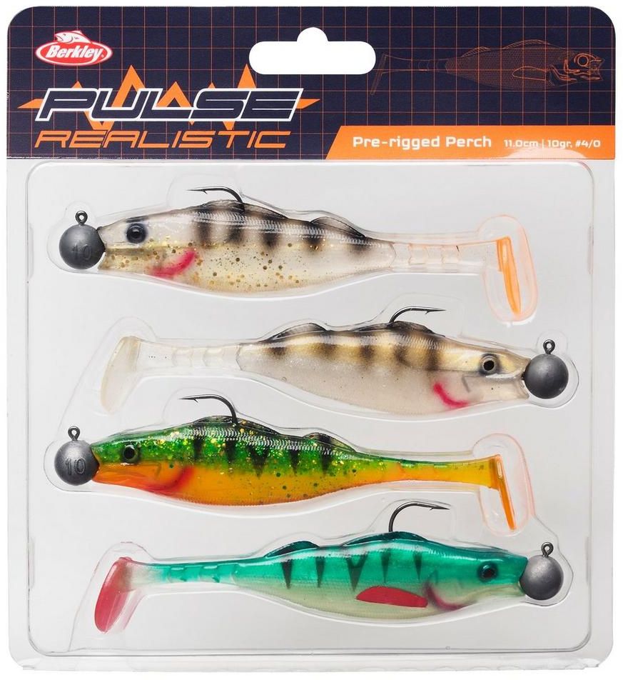 Shad Sof Bait BERKLEY Pulse Realistic Perch Multicolor 4buc/pac