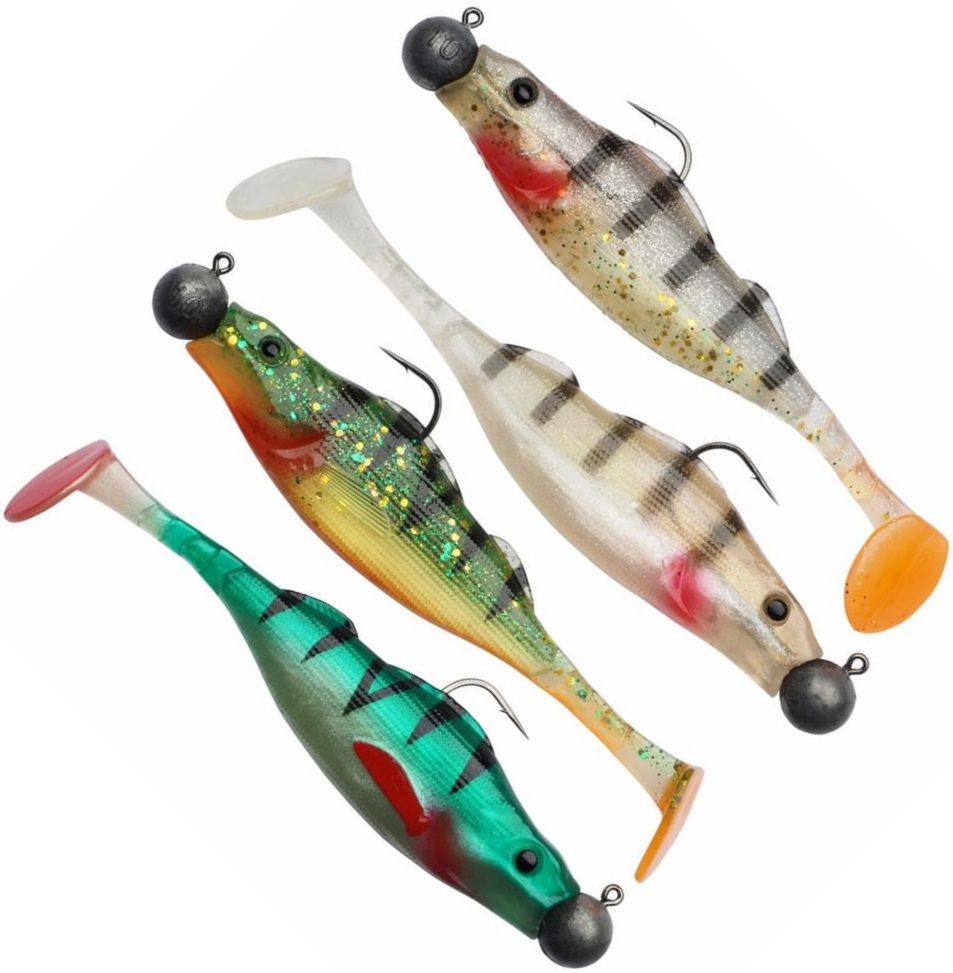 Shad Sof Bait BERKLEY Pulse Realistic Perch Multicolor 4buc/pac