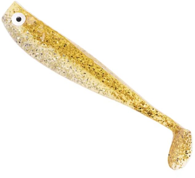 Shad Zeck Zander Gummi, Gold Glitter, 16cm, 2buc/plic 