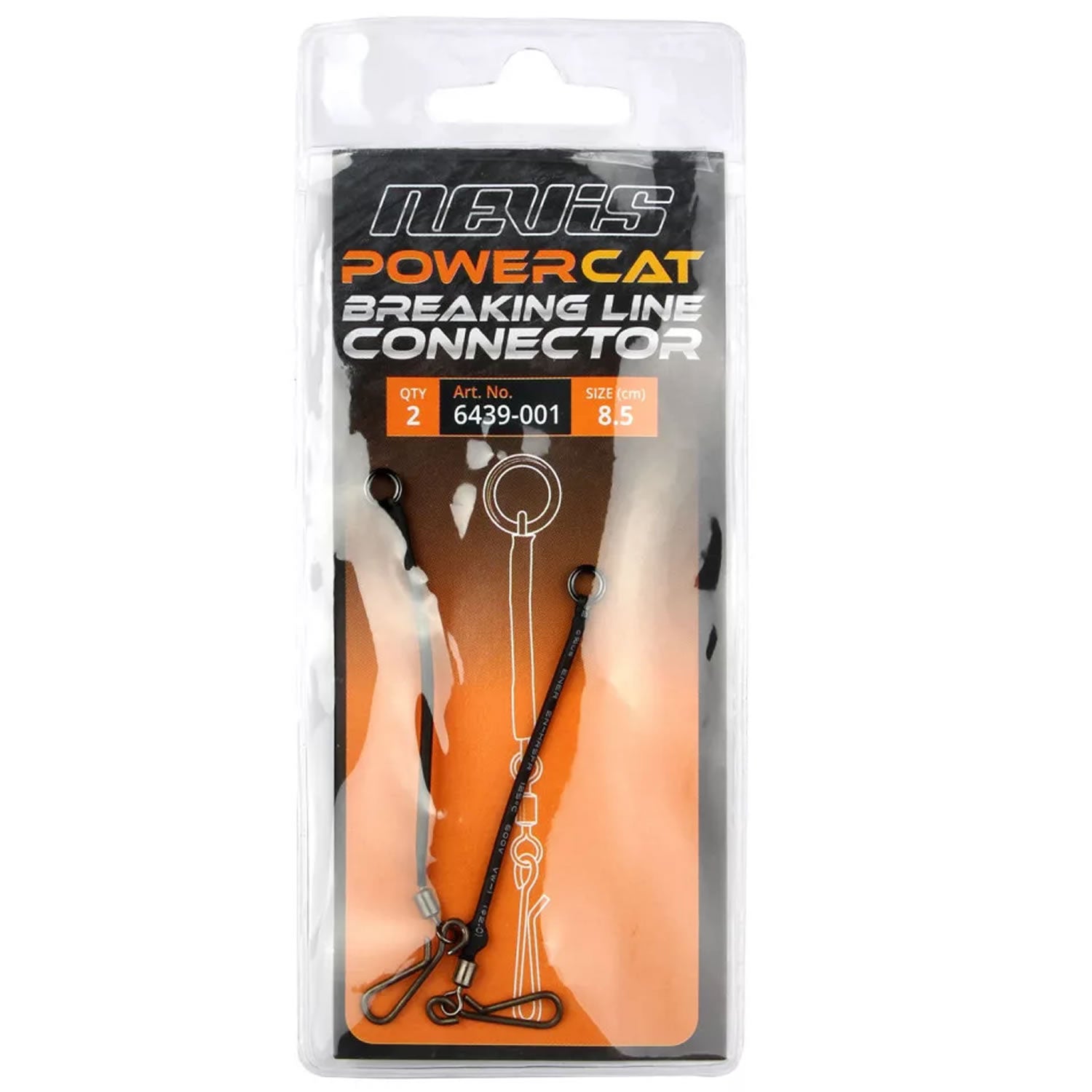 Sistem Antitangle NEVIS Powercat Breakaway Cord Clip, 85mm, 2buc/pac