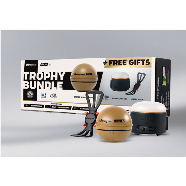 Smart Sonar DEEPER Chirp+2.0 + Suport Smartphone + Lanterna
