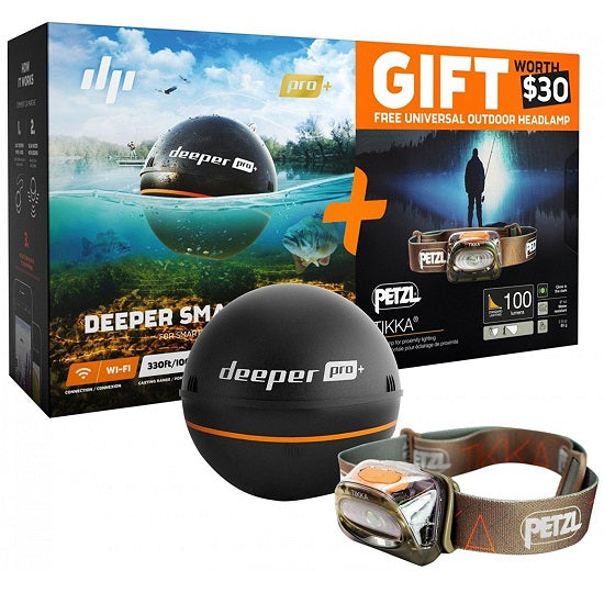Sonar DEEPER Pro + Lanterna Petzl