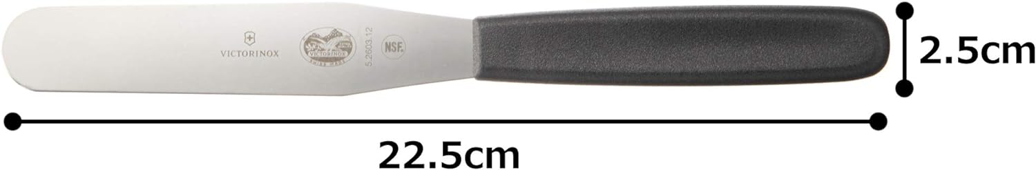 Spatulă flexibil cu lamă dreaptă Victorinox, negru, 5.2603.12