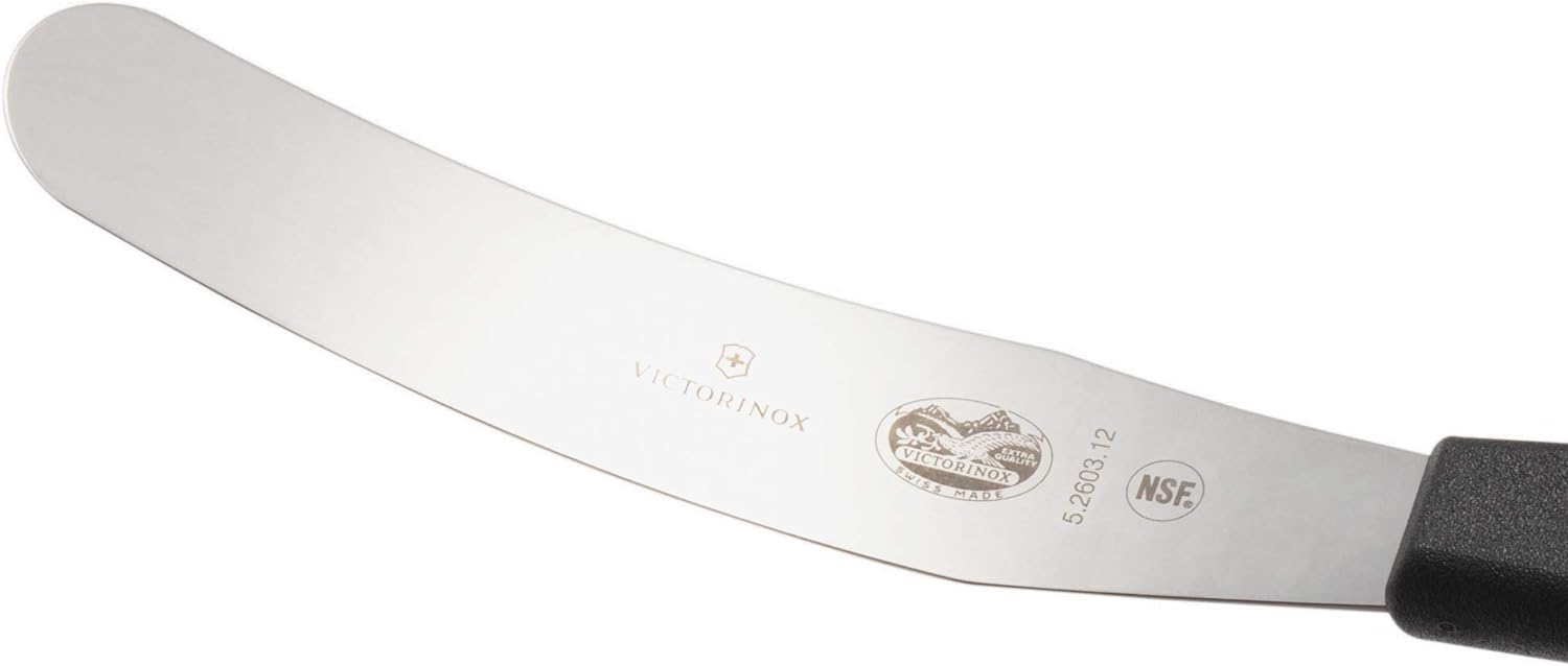 Spatulă flexibil cu lamă dreaptă Victorinox, negru, 5.2603.12