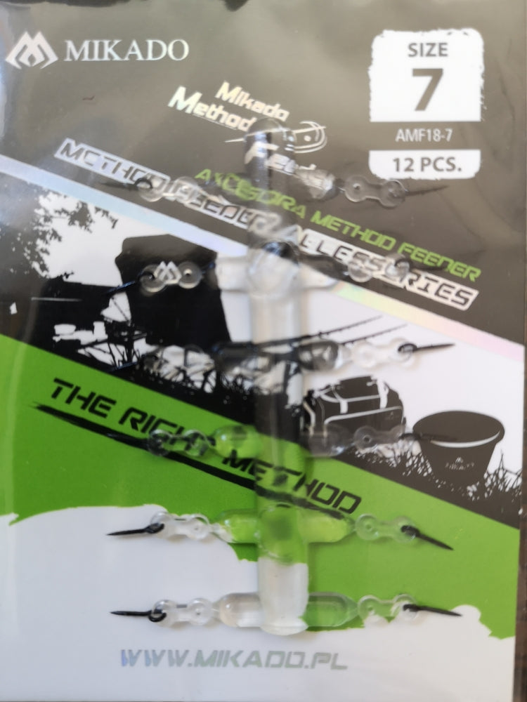 Spin Pentru Momeala Mikado Cu Conector Siliconic Method Feeder, 7mm, 12buc/plic 