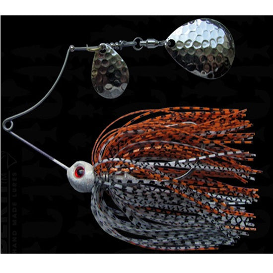 Spinnerbait Bertilure Cu Doua Palete SHALLOW KILLER COLORADO Model COLORADO Culoare ALB/NEGRU-ORANGE/NEGRU 11 gr.