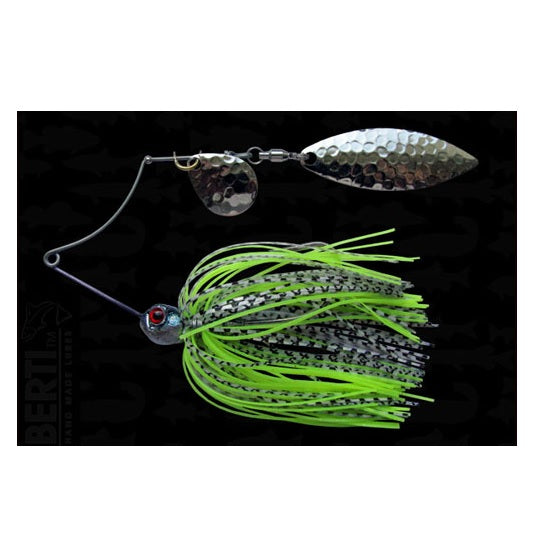 Spinnerbait Bertilure Cu Doua Palete SHALLOW KILLER COLORADO Model SALCIE Culoare Alb/Negru-Chartreuse 11 gr.