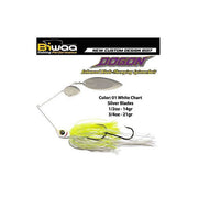 Spinnerbait Biwaa Dogon White Chart-Silver Blades