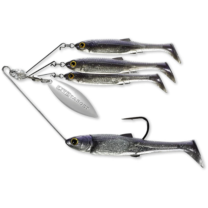 Spinnerbait Live Target Baitball Spinner Rig Small 851 Purple Pearl / Silver