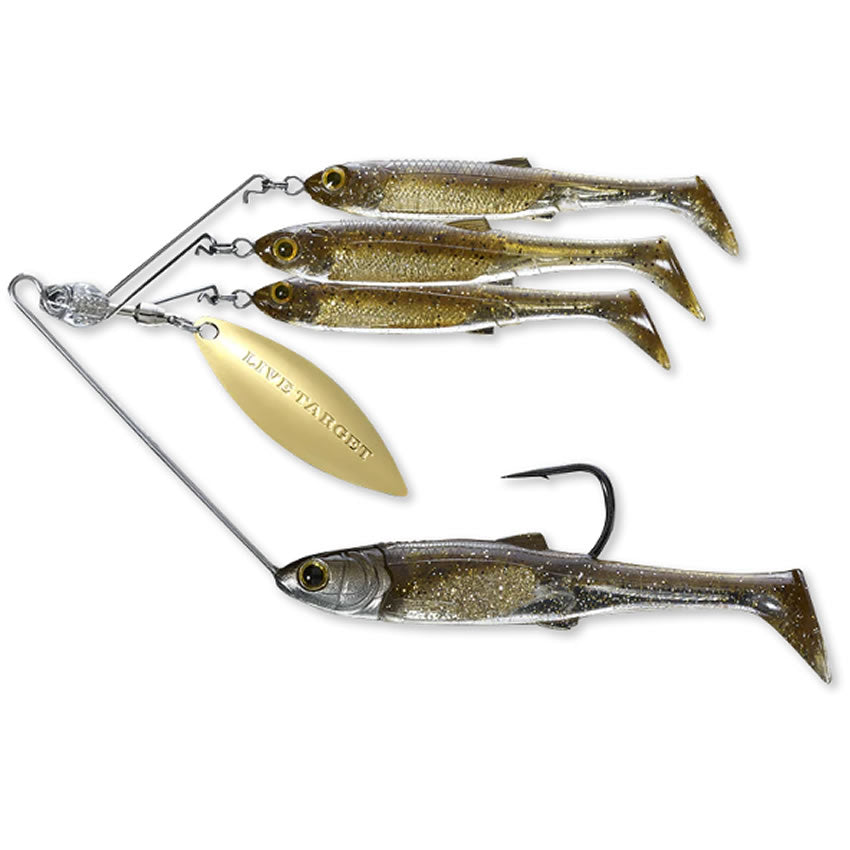 Spinnerbait Live Target Baitball Spinner Rig Small 853 Purple Dark / Amber / Gold