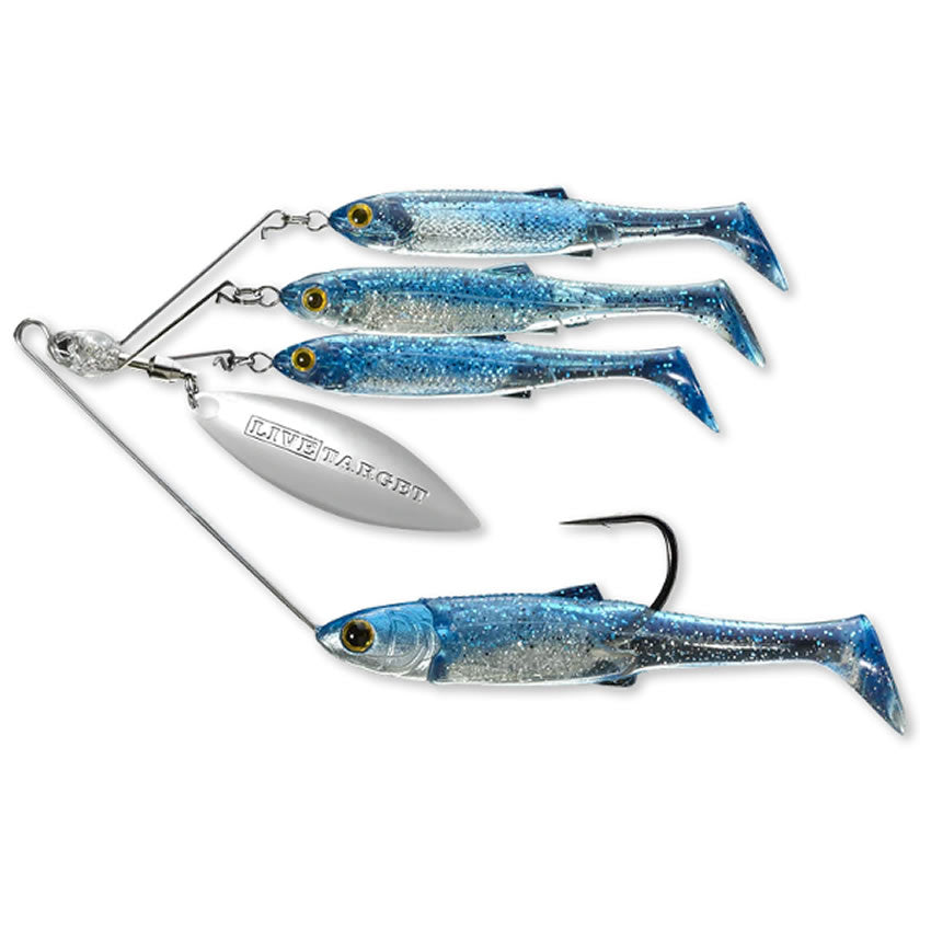Spinnerbait Live Target Baitball Spinner Rig Small 854 Purple Blue / Silver