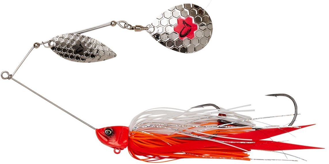 Spinnerbait SAVAGE GEAR Da Bush Sinking, Red Head Silver, 14cm, 21g, 1buc/pac