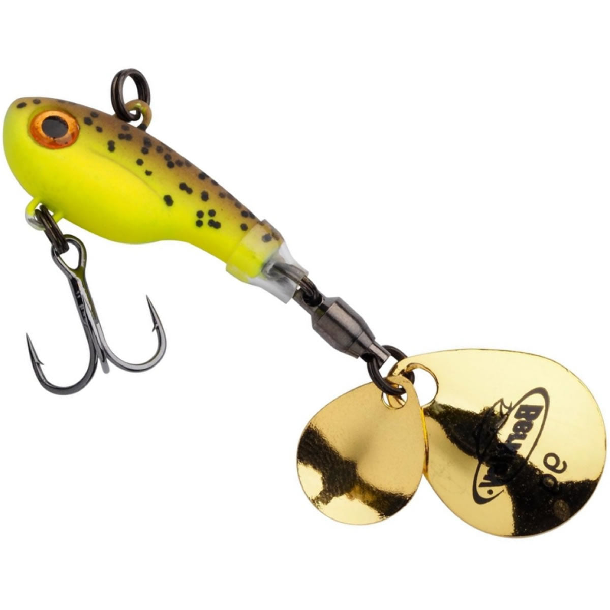 Spinnertail BERKLEY Pulse Spintail Brown Chartreuse