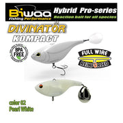 Spinnertail Biwaa Divinator Kompact 90 Pearl White 9cm 55g 1buc